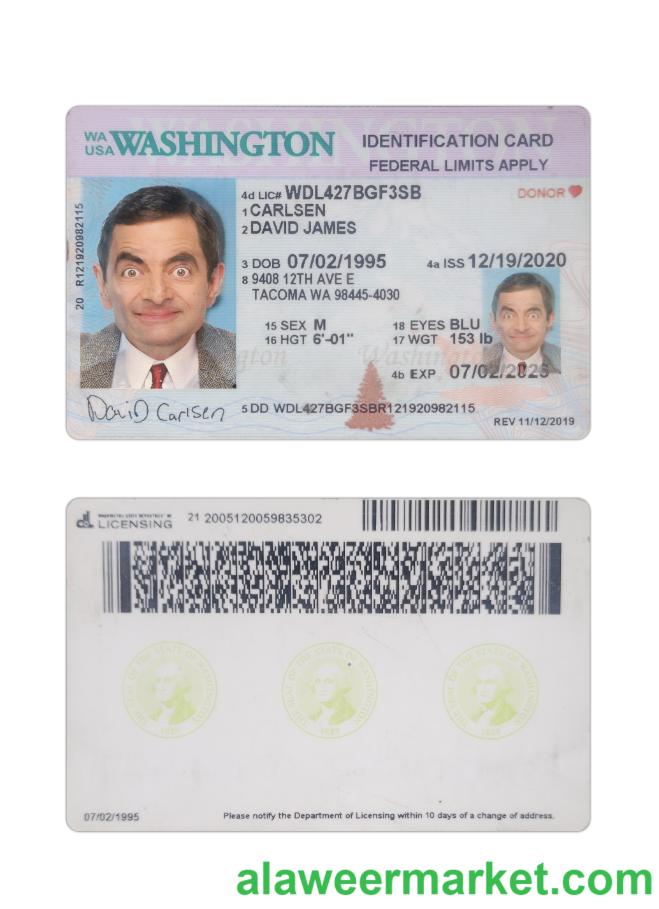 USA Washington ID card 2020-present